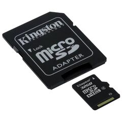 Карта памяти Kingston 32GB microSDHC Class 4 (SDC4/32GB) + SD Adapter