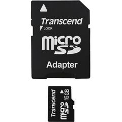 Карта памяти Transcend MicroSDHC 2GB + SD Adapter (TS2GUSD)