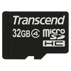 Карта памяти Transcend MicroSDHC 32GB Class 4+ SD Adapter (TS32GUSDHC4)