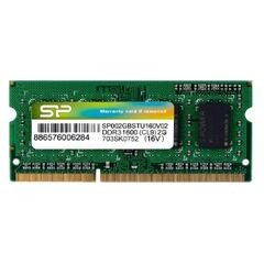 Оперативная память Silicon Power 2GB DDR3-1600 SO-DIMM PC3-12800 (SP002GBSTU160V02)