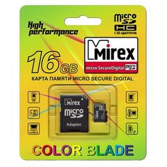 Карта памяти Mirex 16GB microSDHC Class 4 (13613-ADTMSD16)