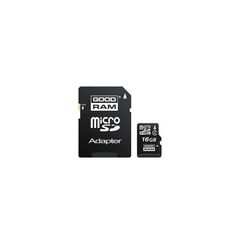 Карта памяти GOODRAM microSDHC 16GB (SDU16GHCAGRR10) + SD Adapter