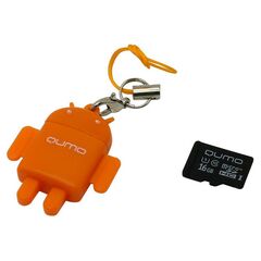 Карта памяти QUMO microSDHC 16GB Class 10 (QM16GCR-MSD10-FD-ORG)