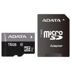 ADATA Premier microSDHC 16GB Class 10 UHS-I U1 with SD Adapter (AUSDH16GUICL10-RA1)
