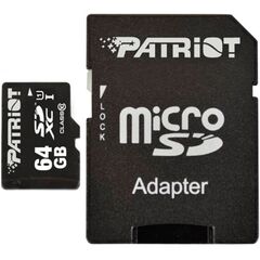 Patriot LX Series microSDXC 64GB Class 10 + SD Adapter (PSF64GMCSDXC10)