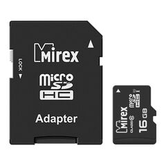Mirex microSDHC 16GB Class 10 UHS-I U1 + SD Adapter (13613-ADSUHS16)