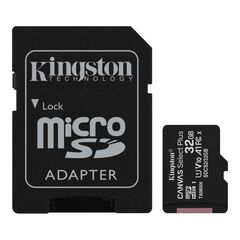 Kingston Canvas Select Plus microSDXC 32GB Class10 UHS-I U1 V10 A1 + SD Adapter (SDCS2/32GB)