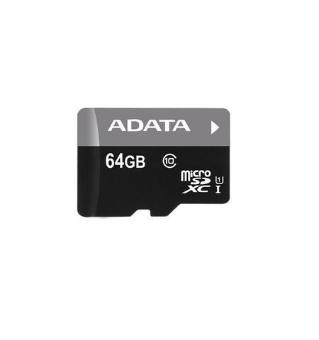 Карта памяти ADATA Premier microSDXC 64GB Class10 UHS-I + SD adapter