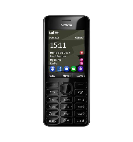 Кнопочный телефон Nokia Asha 206.1 Black