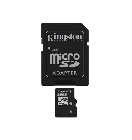 Карта памяти Kingston 32GB microSDHC Class 10 (SDC10/32GB) + SD Adapter