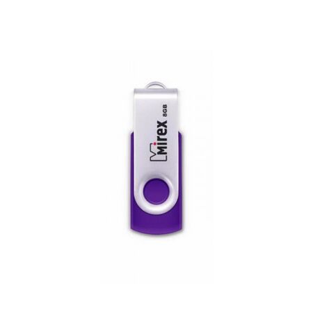 Mirex Swivel Rubber Violet 8GB (13600-FMUSRV08)