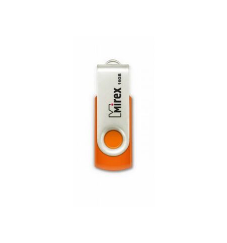 USB Flash Mirex Swivel Rubber 8GB Orange (13600-FMURSO08)