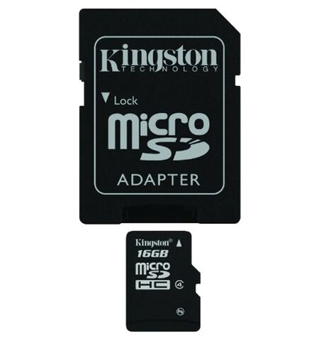 Карта памяти Kingston 16GB microSDHC Class 4 (SDC4/16GB)