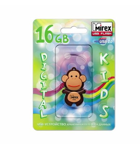 USB Flash Mirex MONKEY 16GB BROWN (13600-KIDMKB16)