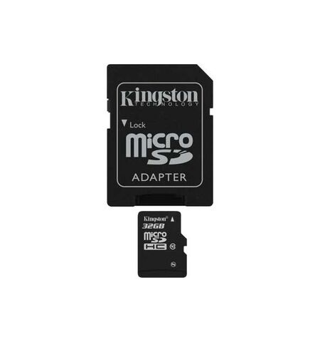 Карта памяти Kingston MicroSDXC 64GB Class 10  + SD Adapter (SDCX10/64GB)