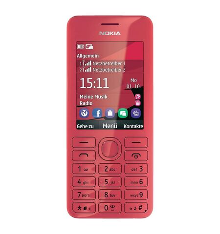 Мобильный телефон Nokia 206 Asha (Dual Sim) Magenta