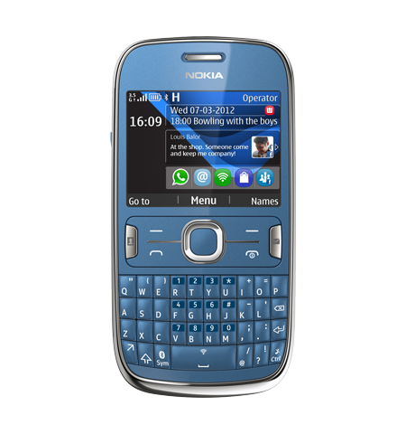 Мобильный телефон Nokia 302 Asha Mid blue