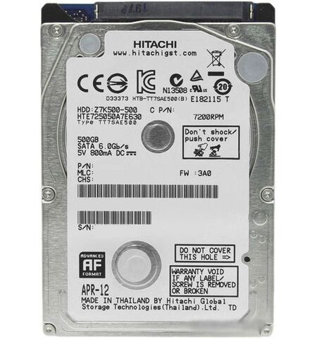 Жесткий диск Hitachi Travelstar Z7K500 500GB (HTE725050A7E630)