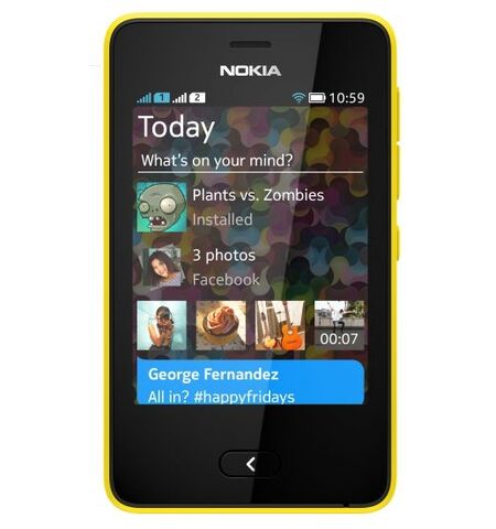 Nokia Asha 501 Dual SIM Yellow