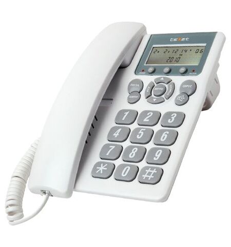 Проводной телефон Texet TX-205M Light grey