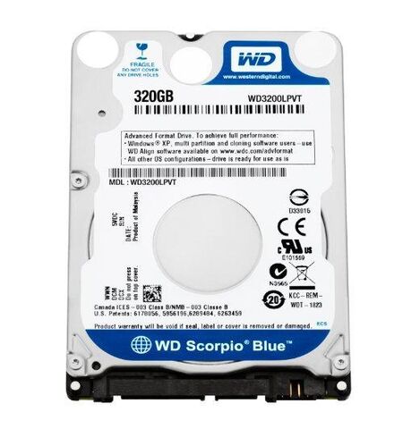 Жесткий диск WD Scorpio Blue 320GB (WD3200LPVT)