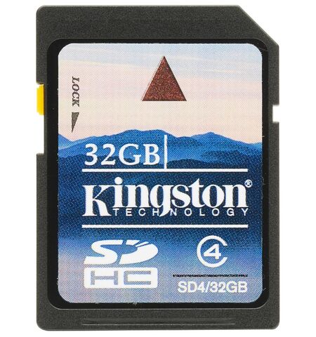 Карта памяти Kingston SDHC 32GB Class 4 (SD4/32GB)