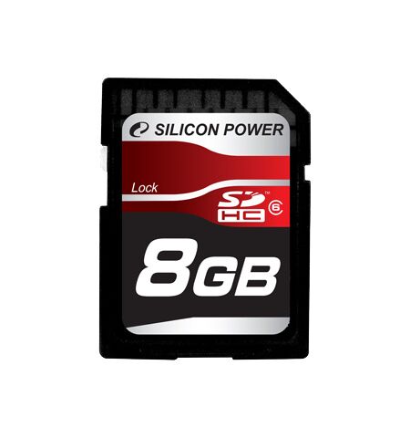 Карта памяти Silicon Power 8GB SDHC Class 6 (SP008GBSDH006V10)