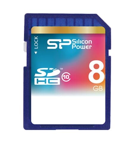Карта памяти Silicon Power 8GB SDHC Class 10 (SP008GBSDH010V10)