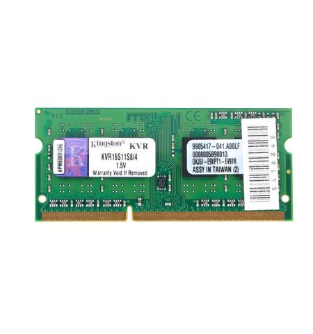 Оперативная память Kingston ValueRAM 4GB DDR3-1600 SO-DIMM PC3-12800 (KVR16S11S8/4)