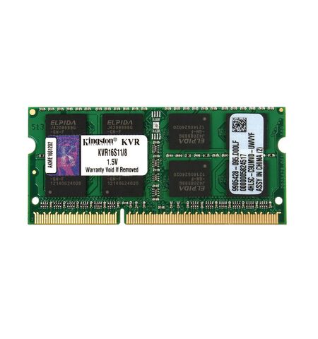 Оперативная память Kingston ValueRAM 8GB DDR3-1600 SO-DIMM PC3-12800 (KVR16S11/8)