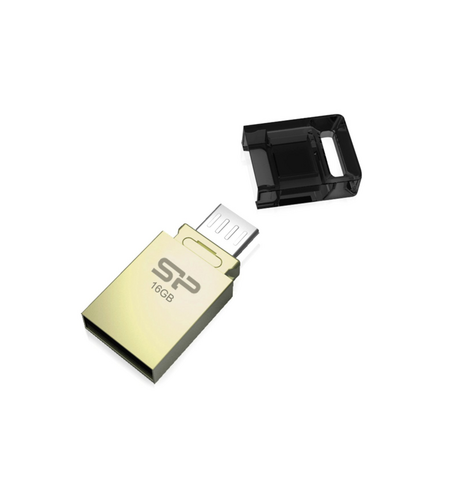 USB Flash Silicon Power Mobile X10 Gold 16GB (SP016GBUF2X10V1C)
