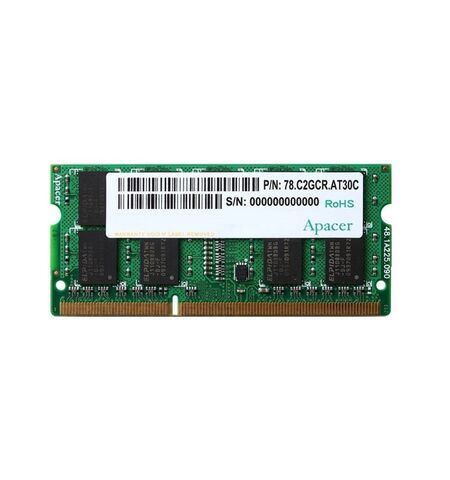 Оперативная память Apacer 8GB DDR3-1333 SO-DIMM PC3-10600 (AS08GFA33C9TBGC)
