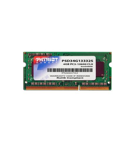 Оперативная память Patriot Signature 4GB DDR3-1333 SO-DIMM PC3-10600 (PSD34G13332S)