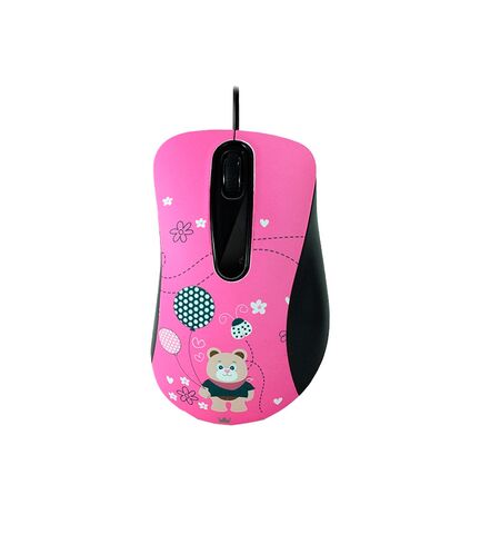 Мышь CROWN CMM-30 Bear USB Pink