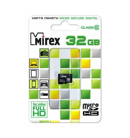 Карта памяти Mirex microSDHC 32GB Class 10 (13612-MC10SD32)