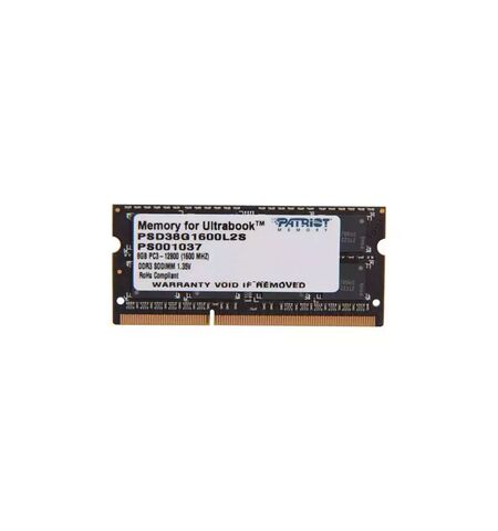 Оперативная память Patriot 8GB DDR3 SO-DIMM PC3-12800 (PSD38G1600L2S)