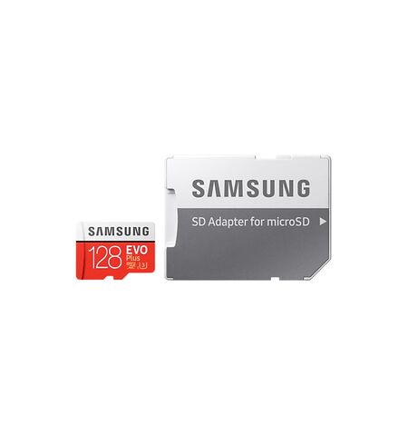 Карта памяти Samsung EVO Plus microSDXC 128GB Class 10 UHS-I U3 with SD Adapter (MB-MC128HA)