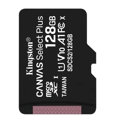 Карта памяти Kingston CANVAS Select Plus microSDXC 128GB Class 10 UHS-I U1 V10 A1 (SDCS2/128GBSP)