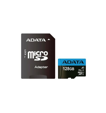 Карта памяти ADATA Premier microSDXC 128GB Class10 UHS-I U1 V10 A1 with SD Adapter (AUSDX128GUICL10A1-RA1)