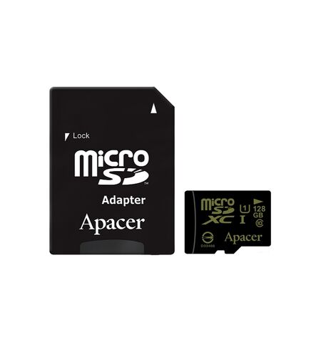 Карта памяти Apacer microSDXC 128GB Class10 UHS-I with SD Adapter (AP128GMCSX10U1-R)