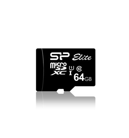 Карта памяти Silicon Power Elite microSDXC 64GB Class 10 UHS-I U1 (SP064GBSTXBU1V10)