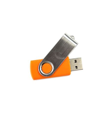 USB Flash Mirex SWIVEL RUBBER ORANGE 16GB (13600-FMURSO16), 2-е