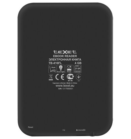 Электронная книга teXet TB-416, 6-е