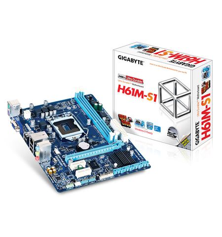 Материнская плата GIGABYTE GA-H61M-S1 (rev. 4.0), 4-е фото товара в интерент-магазине freenet.by Материнская плата GIGABYTE GA-H61M-S1 (rev. 4.0), 4-е