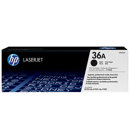 Оригинальный картридж HP 36A Black (CB436A), 3-е
