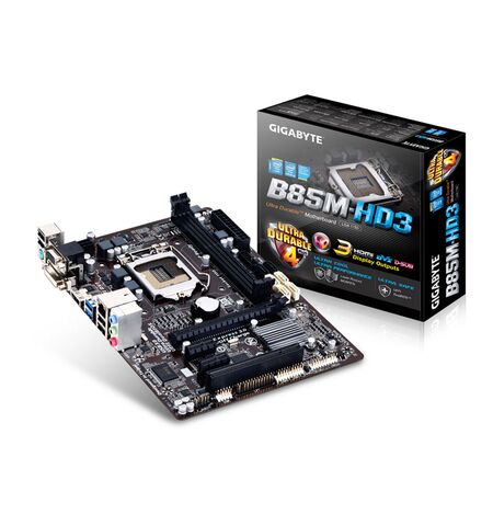 Материнская плата GIGABYTE GA-B85M-HD3, 4-е