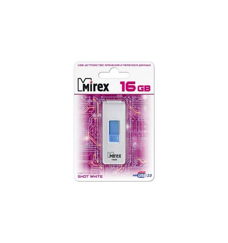 USB Flash Mirex SHOT 16GB White (13600-FMUWST16), 2-е