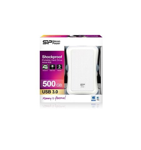Внешний жесткий диск Silicon Power Armor A30 500GB White (SP500GBPHDA30S3W), 2-е