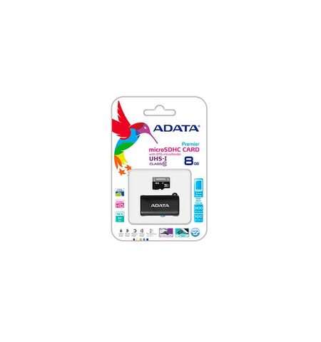 Карта памяти ADATA Premier microSDHC 8GB Class 10 UHS-I (AUSDH8GUICL10-ROTGMBK), 2-е