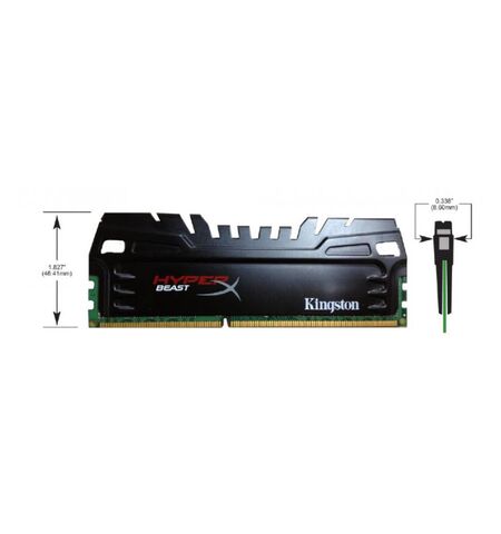 Оперативная память Kingston HyperX Beast 16GB kit (2x8GB ) DDR3-1600 PC3-12800 (KHX16C9T3K2/16X), 2-е